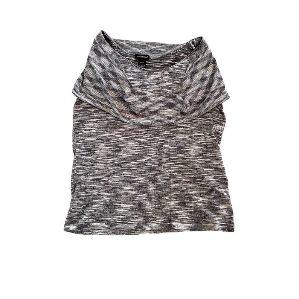 Lane Bryant Womens Gray‎ Sleeveless Lightweight Metallic Cowl Neck Sweater 22 24